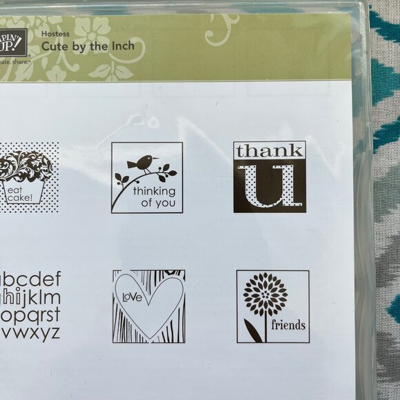 Stampin' Up! Cute by the Inch Clear Cling Mount Stamps, Set of 9, Hostess Set - Picture 3 of 6